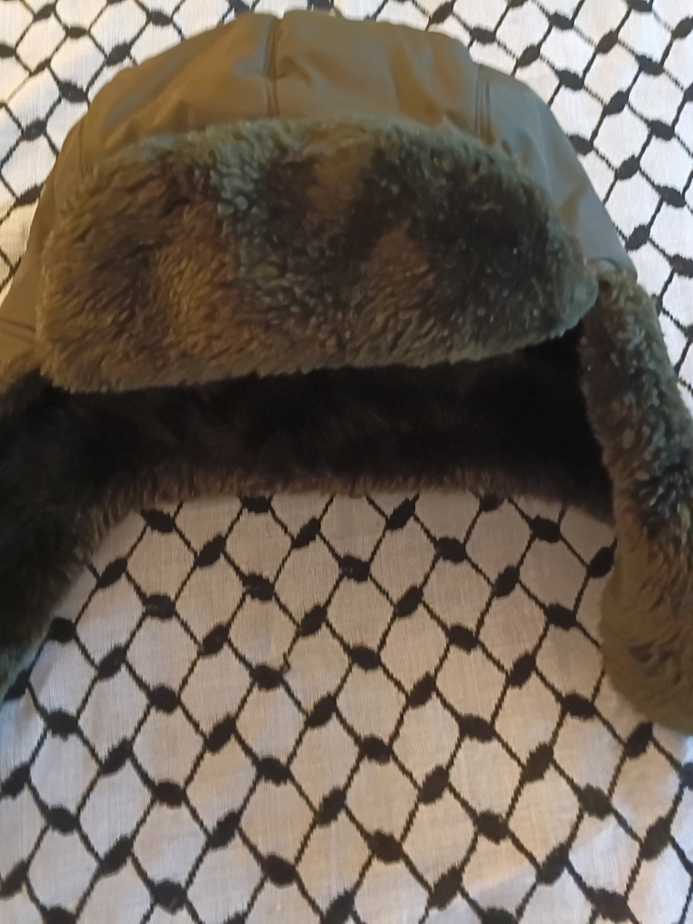 Kodiak Olive Green Faux-Fur Trapper Hat